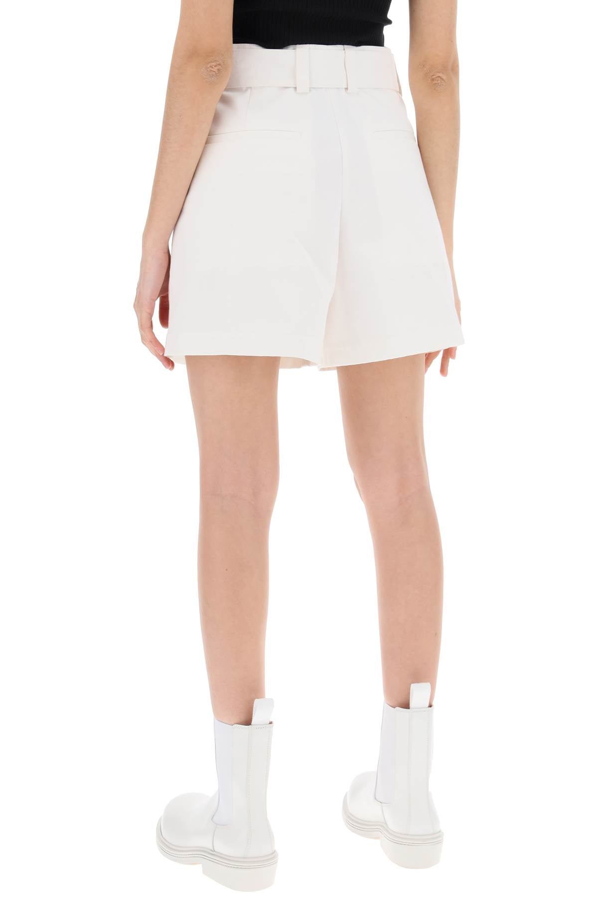 JIL SANDER Women's Mini Cotton Bermuda Shorts with Removable Belt - Size EU 36