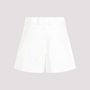 JIL SANDER Flared Cotton Bermuda Shorts with Removable Belt for Women