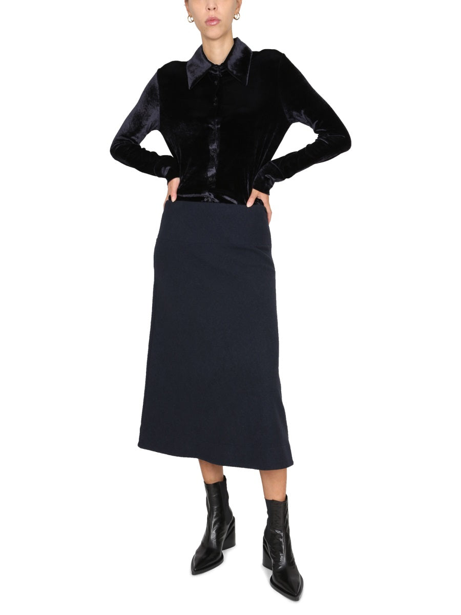 JIL SANDER Chic Flared Wool Skirt