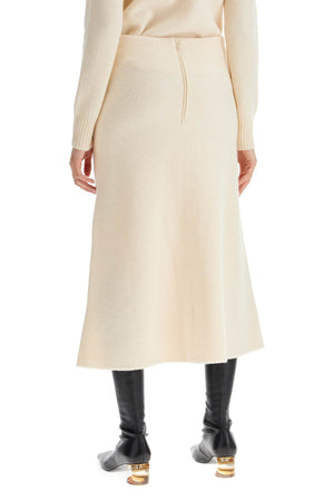 JIL SANDER Elegant Wool Flared Midi Skirt