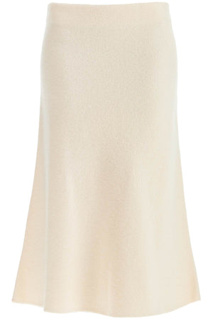 JIL SANDER Elegant Wool Flared Midi Skirt