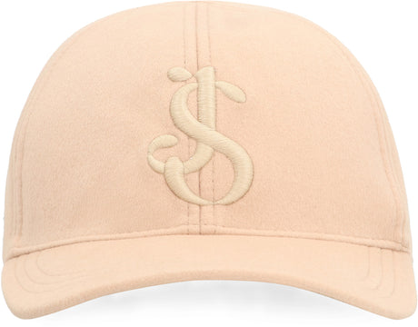 JIL SANDER Luxury Cashmere Baseball Cap with Leather Accents