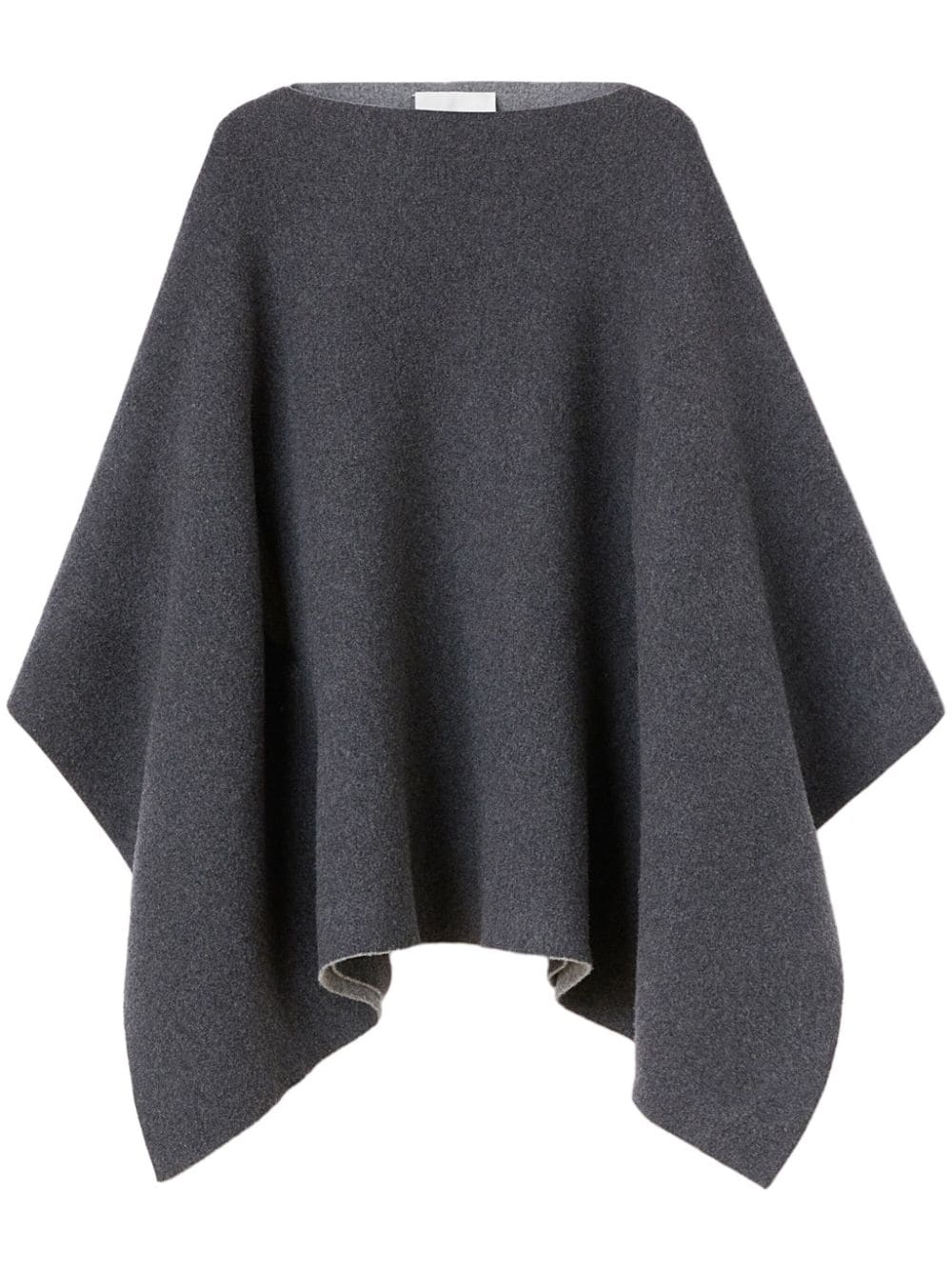 JIL SANDER Elegant Ash Grey Wool-Cashmere Cape