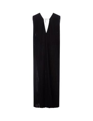 JIL SANDER Elegant Black Silk Sleeveless Mini Dress