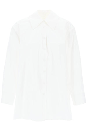 JIL SANDER Oversized White Shirt with Wide Pointed Collar for Women - SS24 Collection