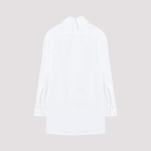 JIL SANDER Oversized White Shirt with Wide Pointed Collar for Women - SS24 Collection