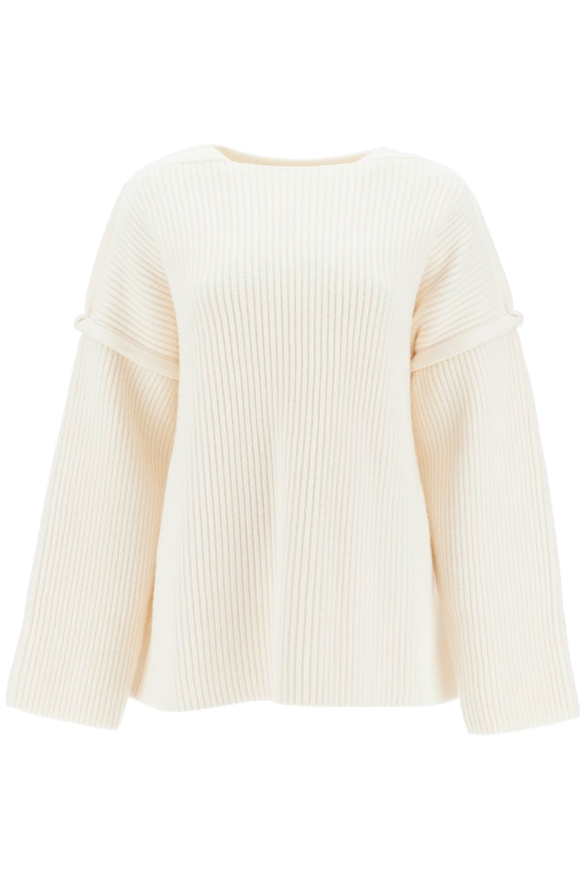 JIL SANDER Oversized Ribbed Wool Sweater - Size S