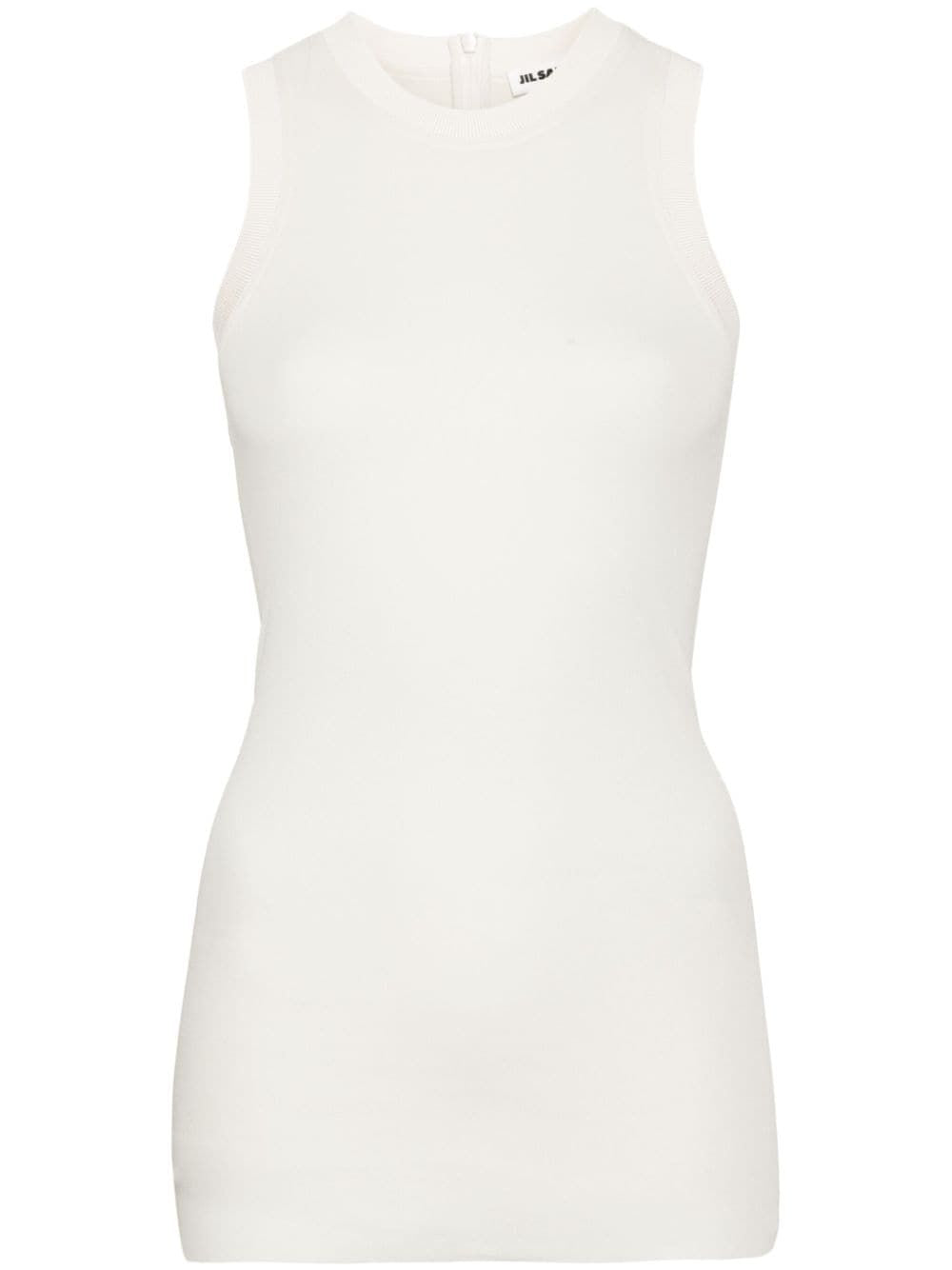 JIL SANDER Natural Crepe Silk Mini Top