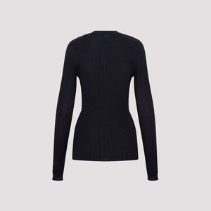 JIL SANDER Blue Wool and Silk Cardigan for Women | FW23 Collection