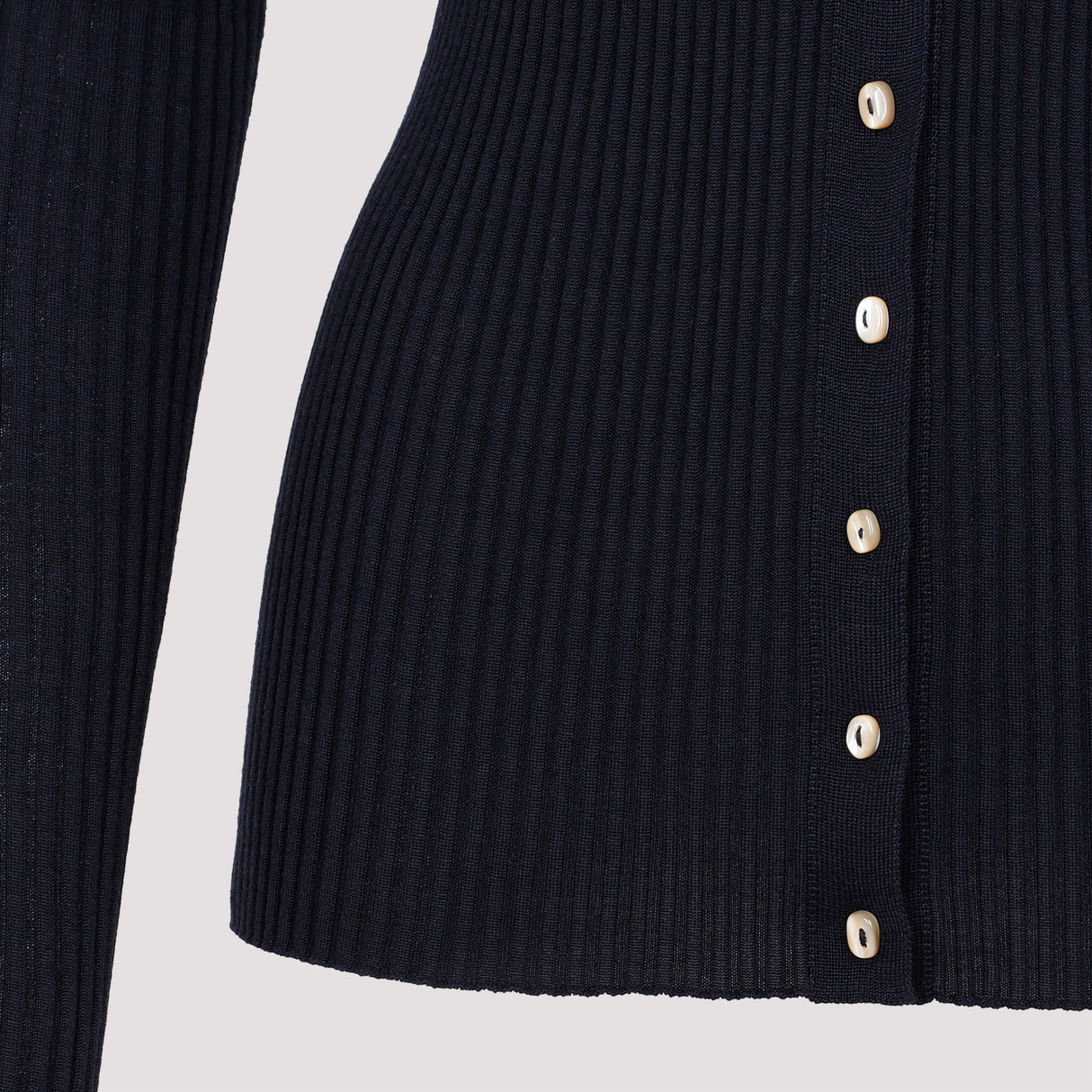 JIL SANDER Blue Wool and Silk Cardigan for Women | FW23 Collection