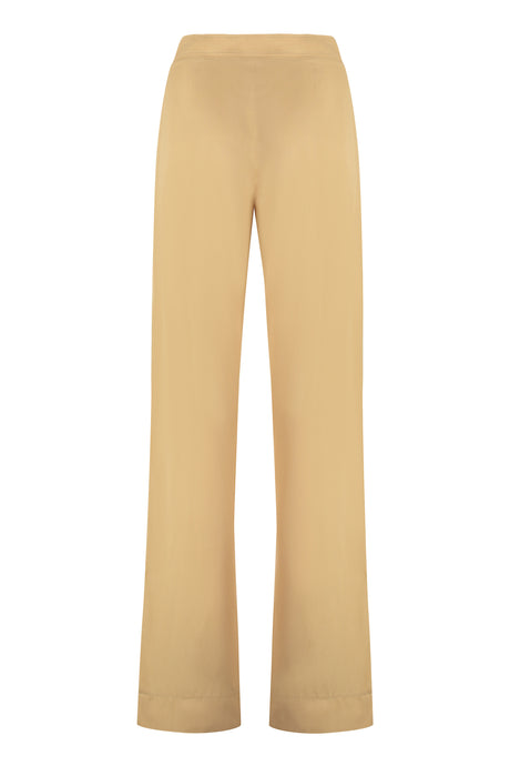 JIL SANDER Elegant Satin Trousers with Invisible Zipper