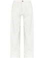 JIL SANDER Elegant White Porcelain Pants - Women's Size