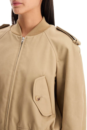 MOSCHINO COUTURE Cotton Blend Gabardine Bomber Jacket - Size 40