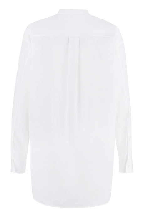 JIL SANDER White 100% Cotton Poplin Shirt with Nacre Buttons for Women (SS23)