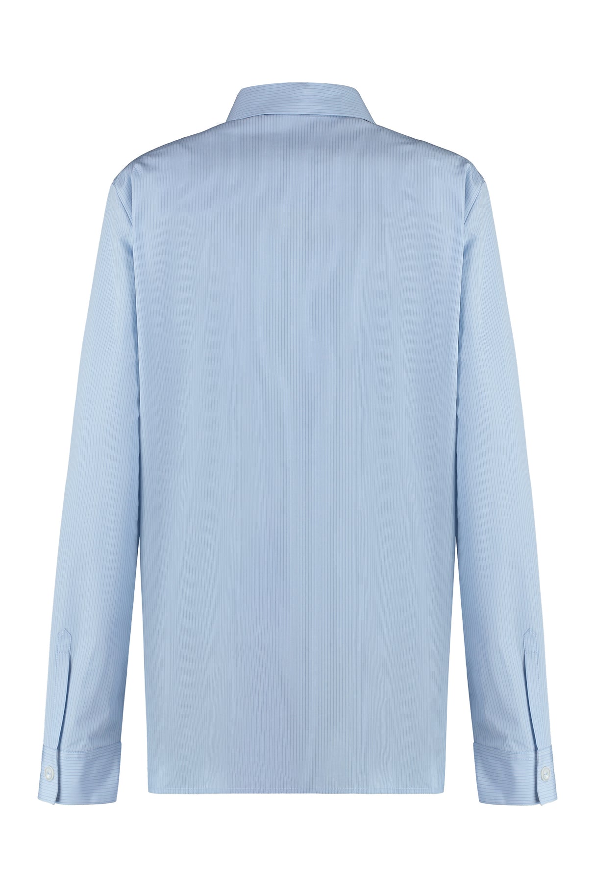 JIL SANDER Striped Cotton Shirt for Women - Light Blue, FW23