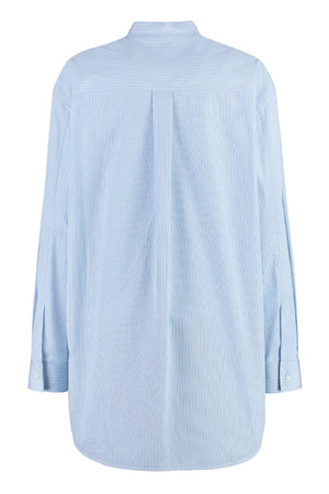 JIL SANDER Light Blue Striped Wednesday Shirt for Women