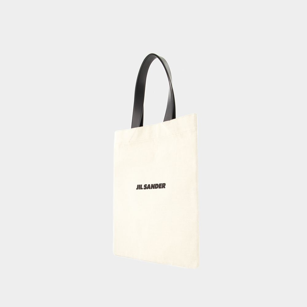 JIL SANDER Fashionable 24SS Women's Tote Bag in White and Black