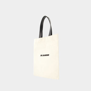 JIL SANDER Fashionable 24SS Women's Tote Bag in White and Black