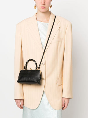 JIL SANDER Elegant Mini Handbag with Bamboo Handle