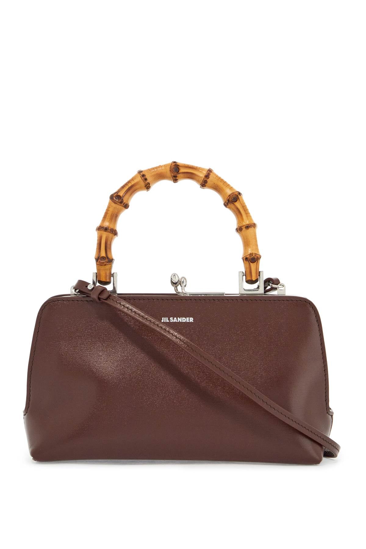 JIL SANDER Stylish Goji Mini Handbag with Bamboo Handle