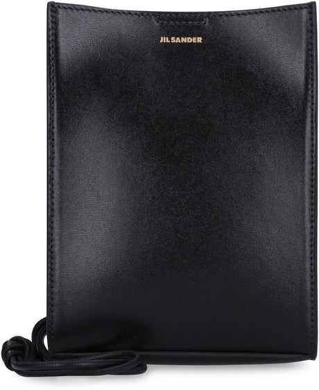 JIL SANDER Tangle Leather Crossbody Handbag - Black