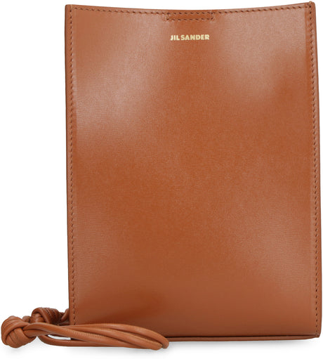 JIL SANDER Tangle Leather Crossbody Handbag - Brown