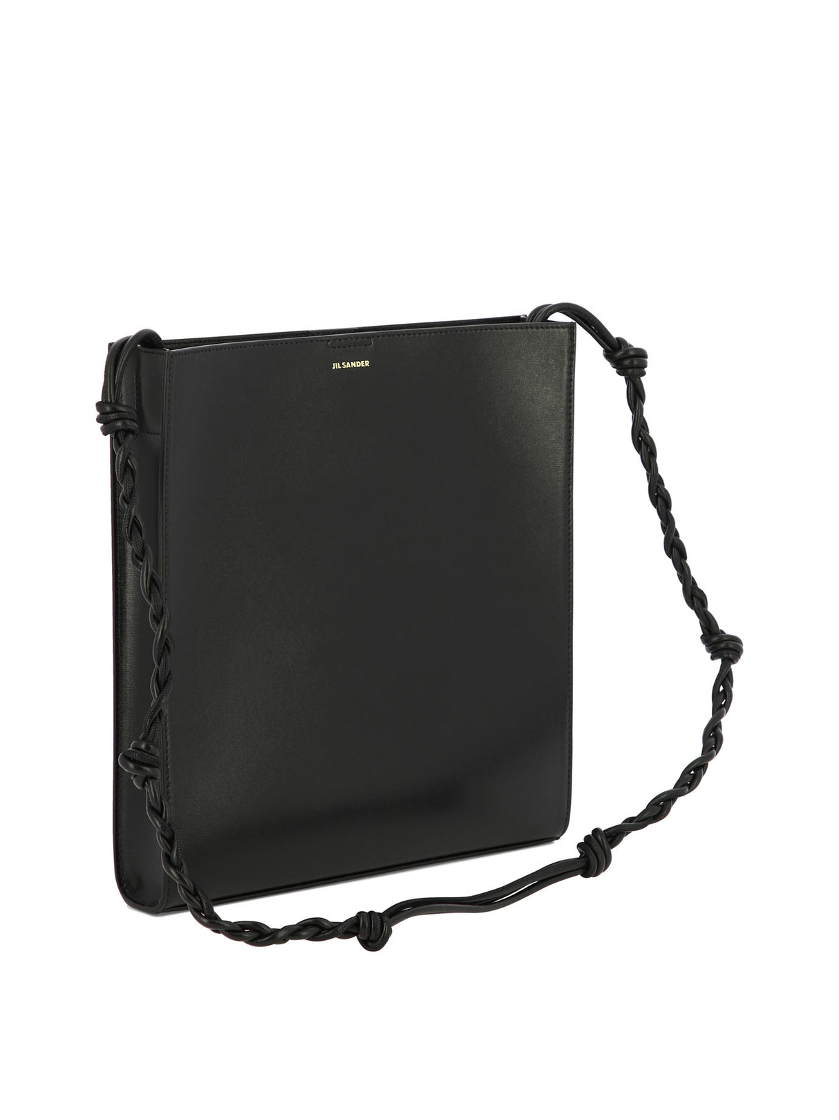 JIL SANDER Classic Black Leather Crossbody Bag for Women - Medium Tangle