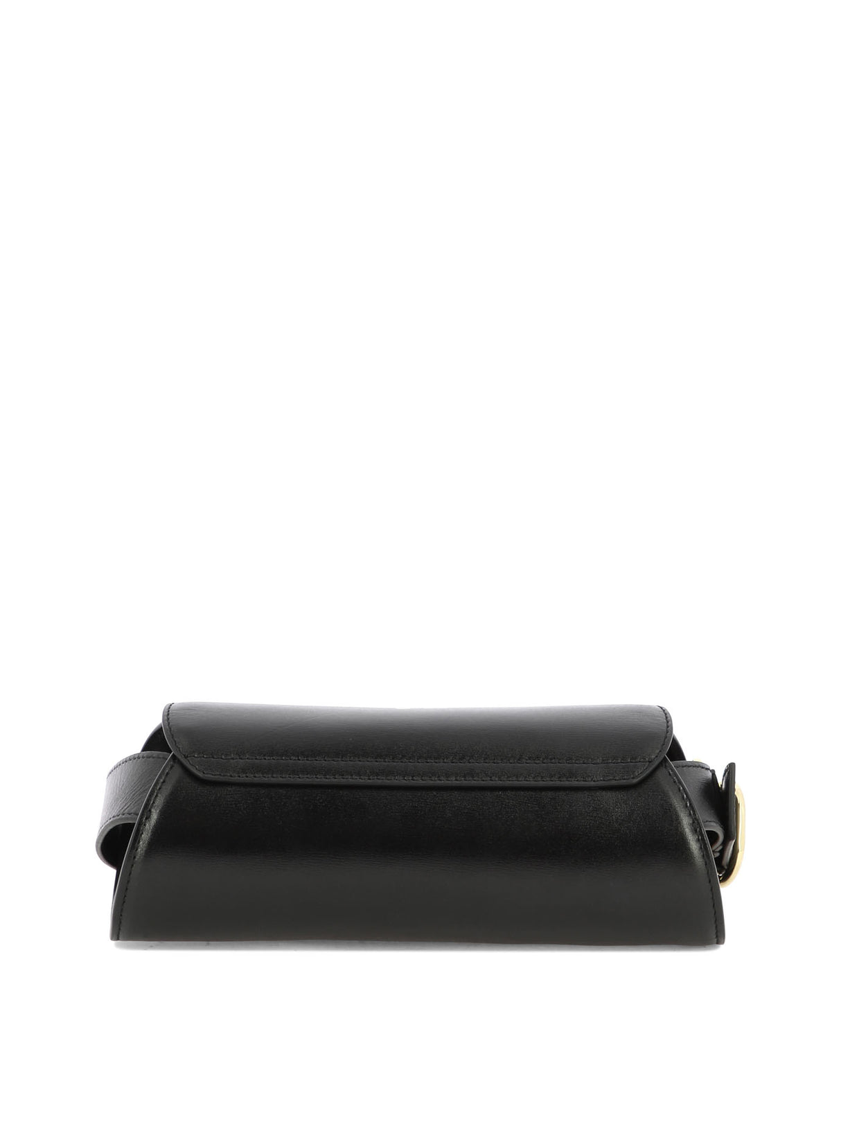 JIL SANDER Mini Cannolo Black Leather Crossbody Bag for Women