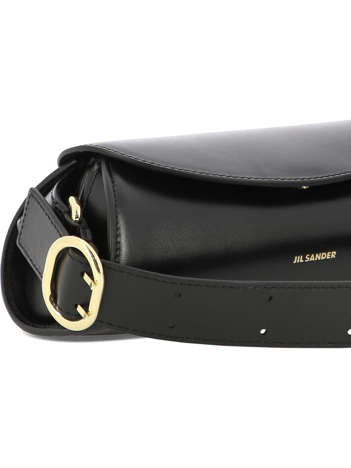 JIL SANDER Chic Mini Crossbody Handbag in Black Calf Leather