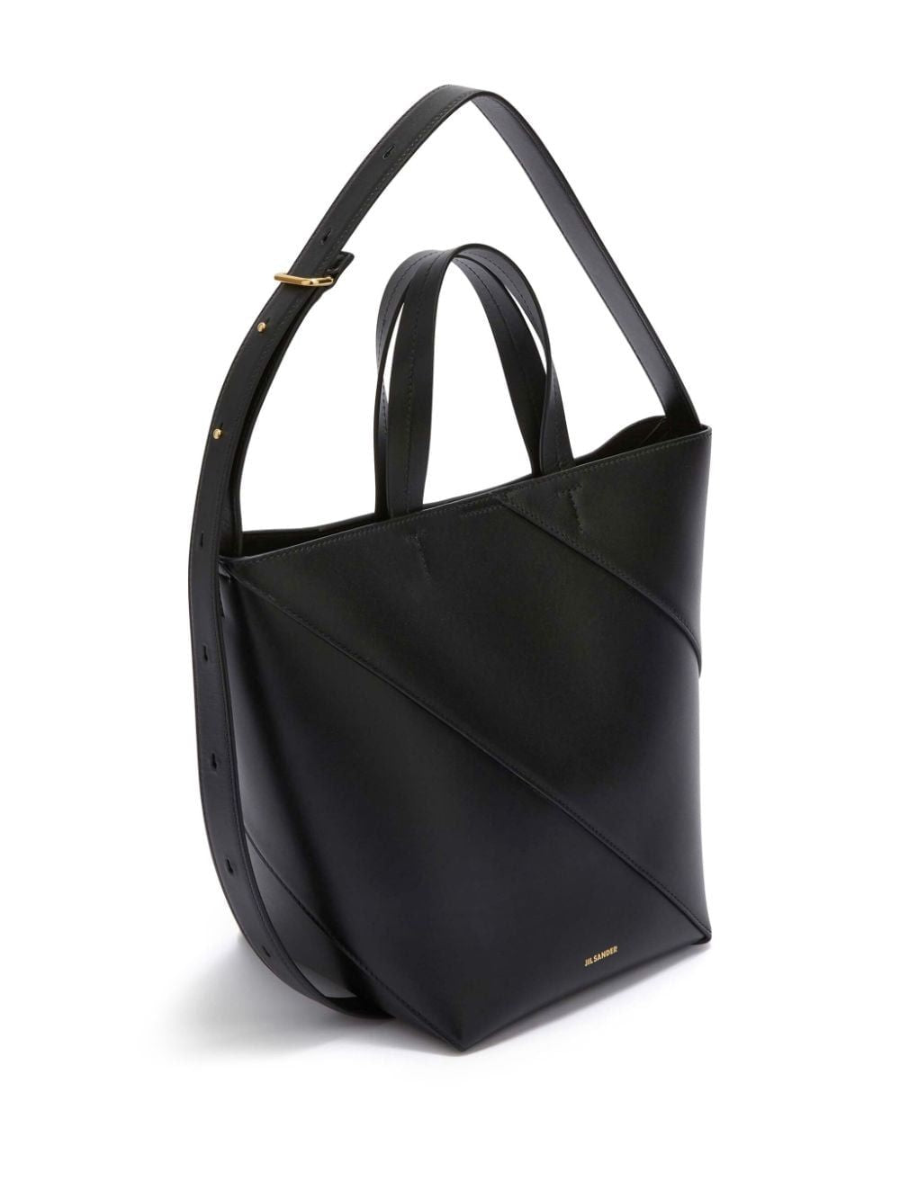 JIL SANDER Classic Black Leather Shopping Bag