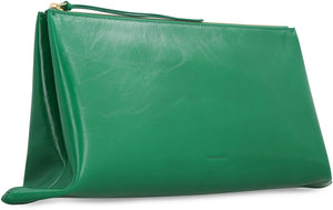JIL SANDER Green Leather Clutch for Women - SS23 Collection