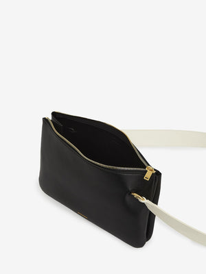 JIL SANDER Black Nappa Leather Shoulder Bag for Women | FW23