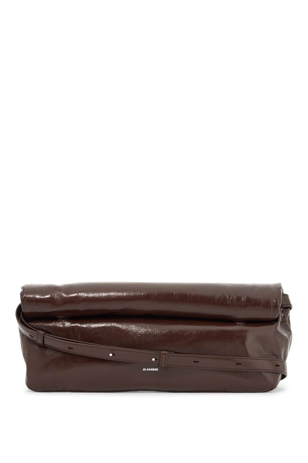 JIL SANDER Mini Glossy Leather Crossbody Handbag