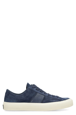 TOM FORD Men's Blue Suede High Top Sneakers - Fall 2024 Collection