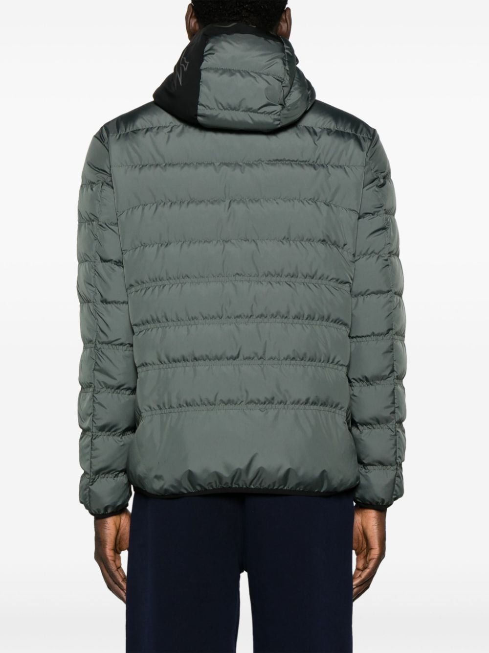 MONCLER Men's Short Down Jacket - Recycled Materials, Logo Patch, Regular Fit - Green (SS24)