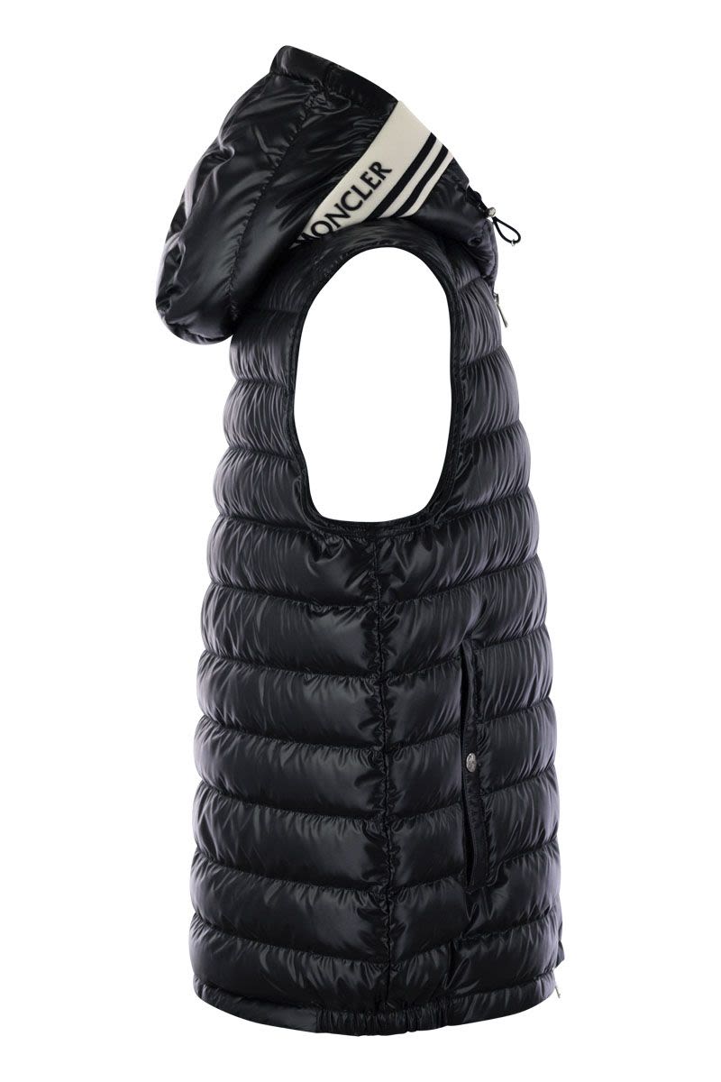 MONCLER Mens Black Down-Filled Gilet - SS24