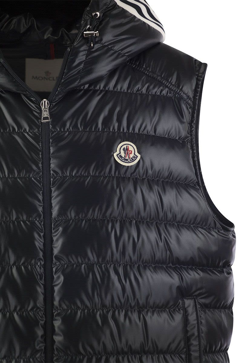 MONCLER Mens Black Down-Filled Gilet - SS24