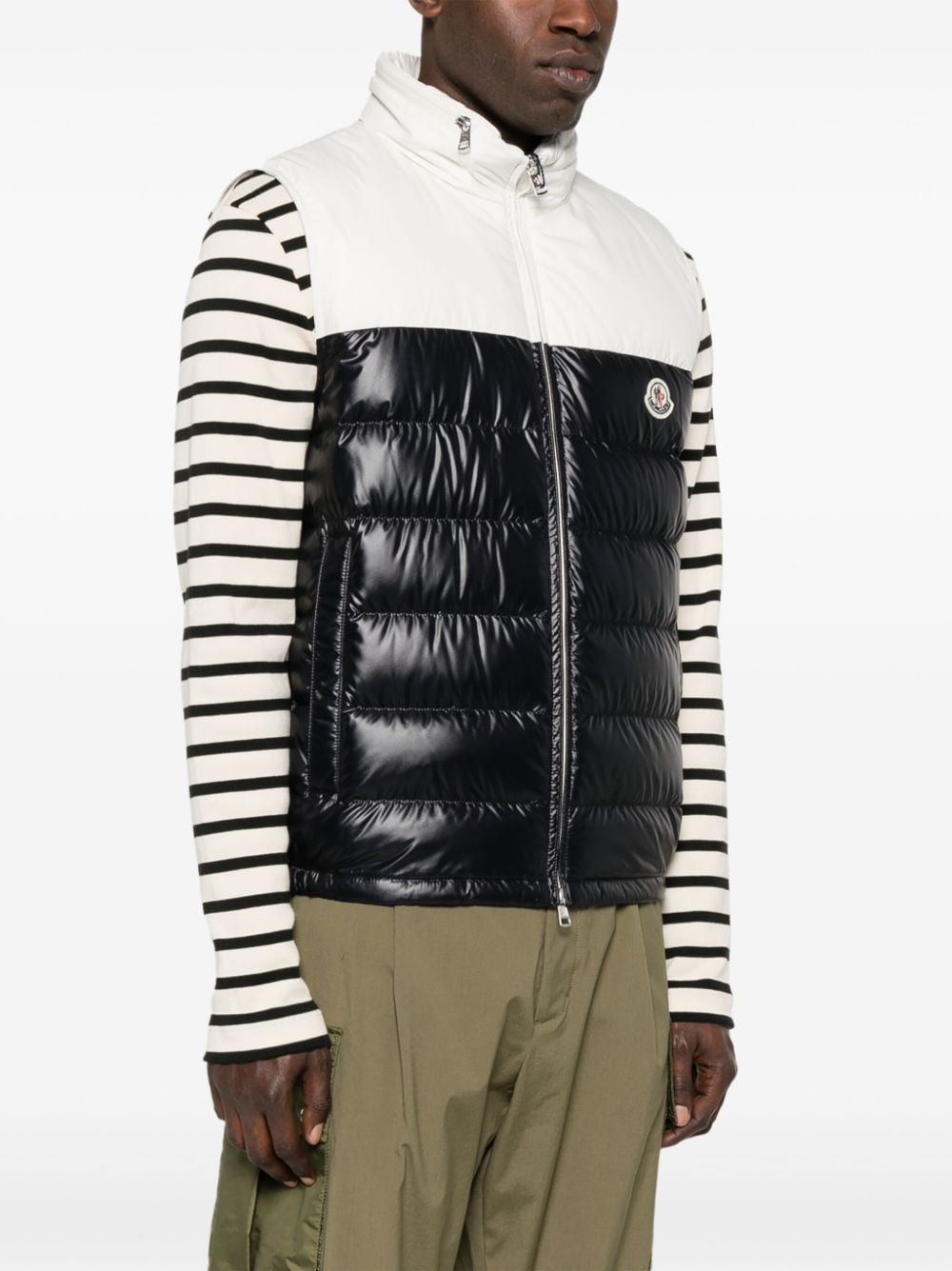 MONCLER Men's SS24 Hooded Vest in Royal Blue