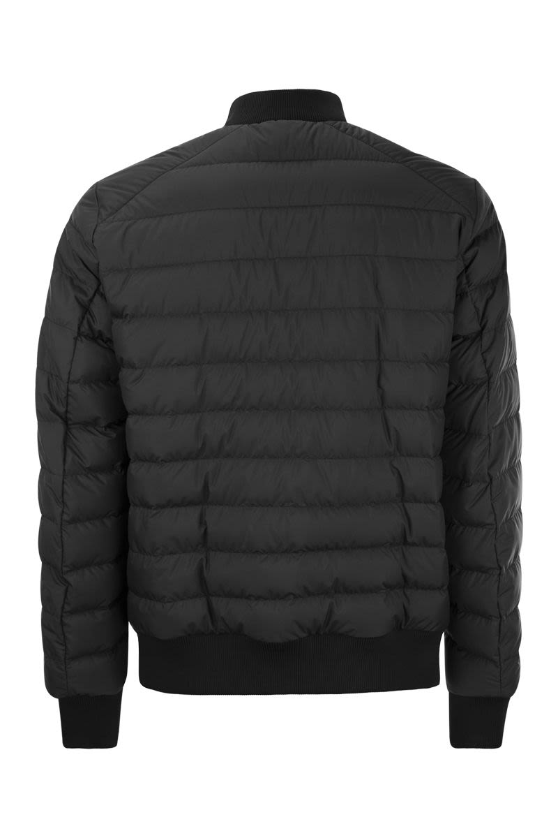 MONCLER White Bomber Jacket for Men - Lightweight Quilted Mid-Season Outerwear