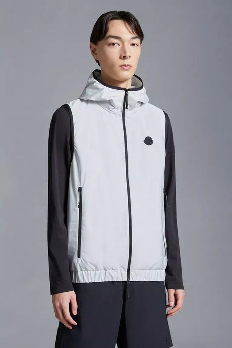 Men's Open Grey SS24 Vest - Moncler Vallese