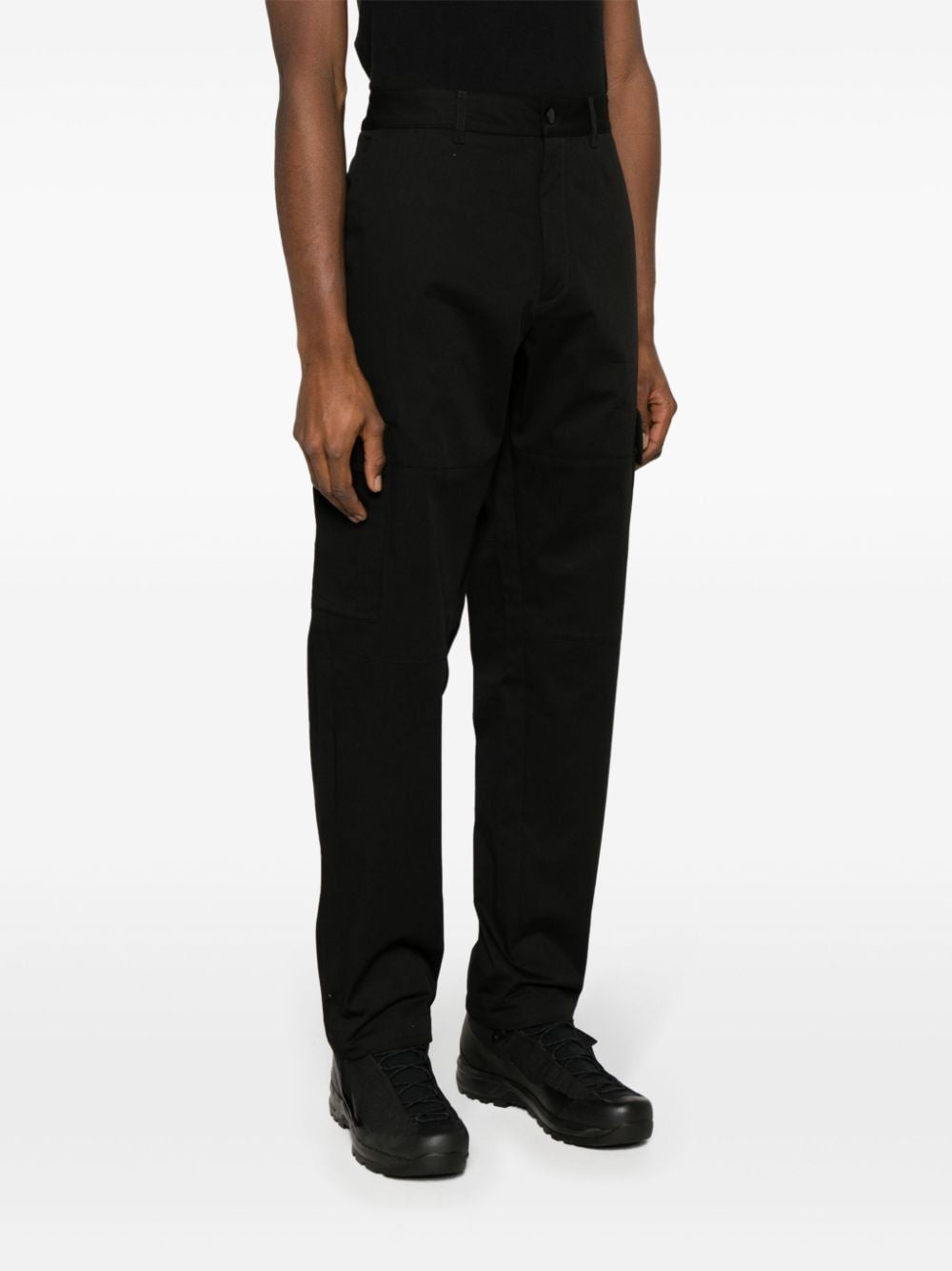 MONCLER Black Cotton Blend Men's Pants for SS24