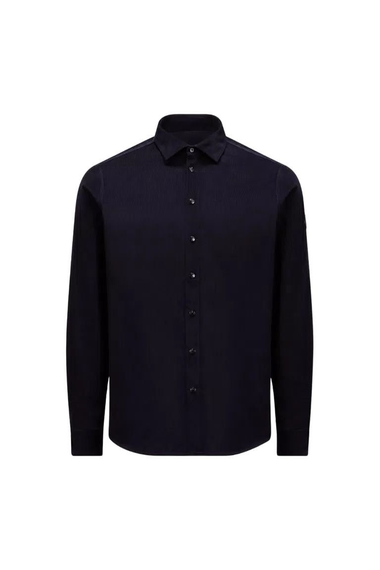 MONCLER Navy Cotton Shirts for Men | SS24 Collection