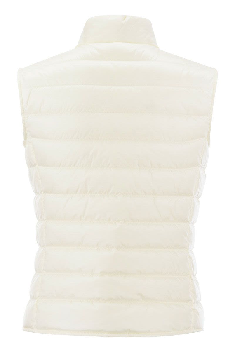 MONCLER 24FW Women's Light Pink Outer Vest for Fashionable Layering