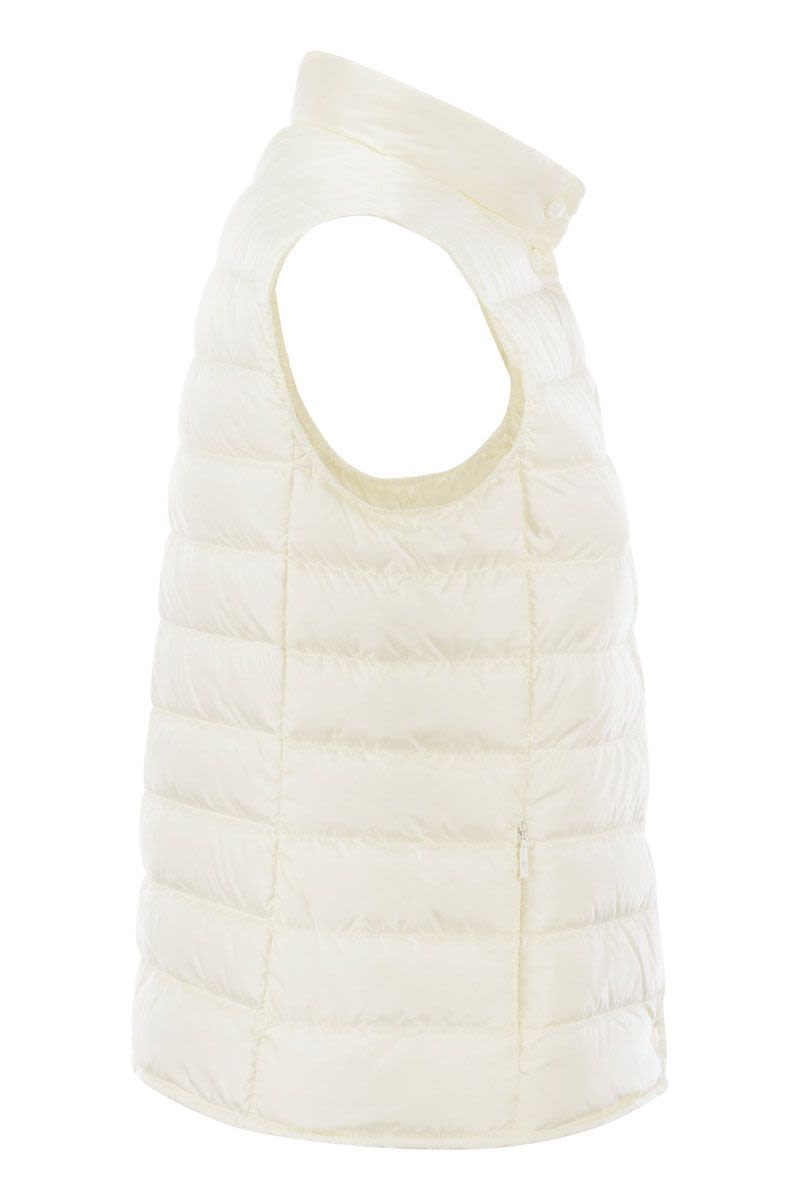 MONCLER 24FW Women's Light Pink Outer Vest for Fashionable Layering