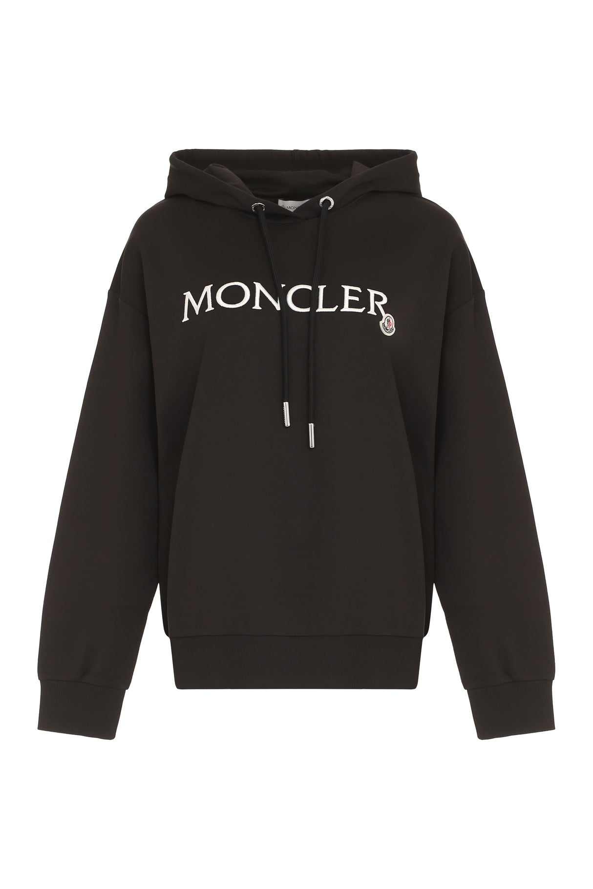 Embroidered Black Hoodie for Women - Classic MONCLER Style for SS24