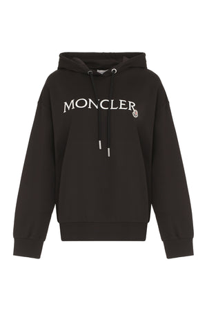 Áo Hoodie Đen Thêu - Kiểu Dáng Cổ Điển MONCLER SS24