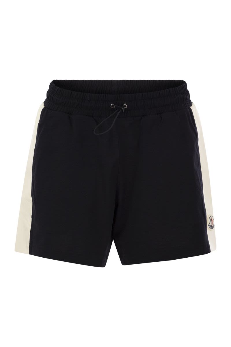 MONCLER Navy Shorts for Women in SS24 Season