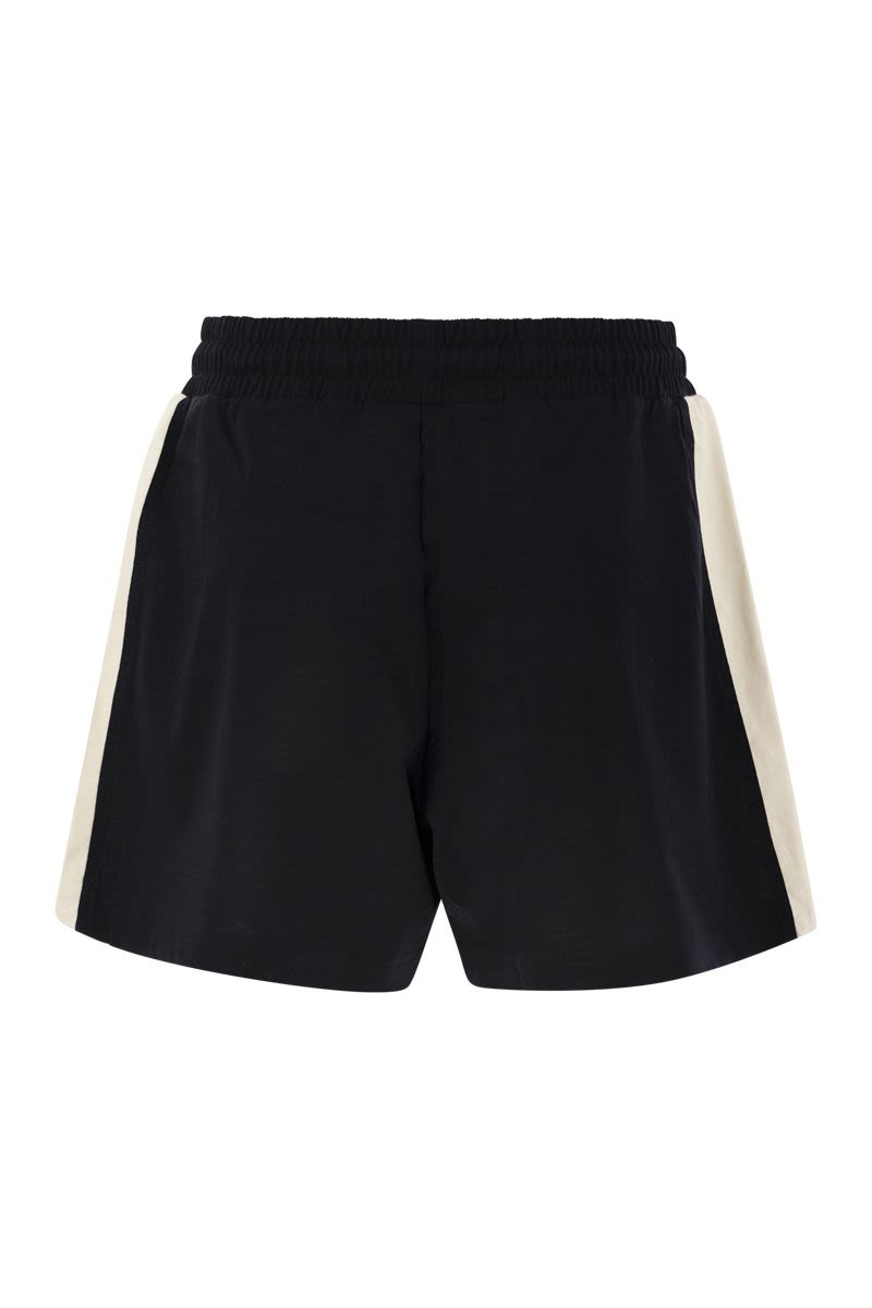 MONCLER Navy Shorts for Women in SS24 Season