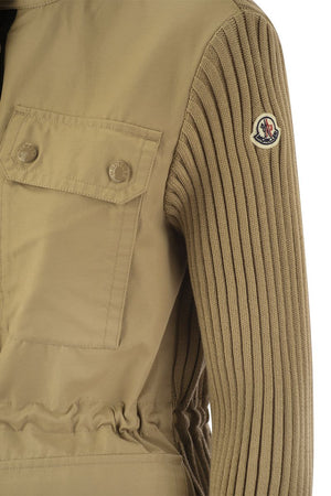 MONCLER Cotton Cardigan for Women - Modern Safari Jacket with Roomy Patch Pockets