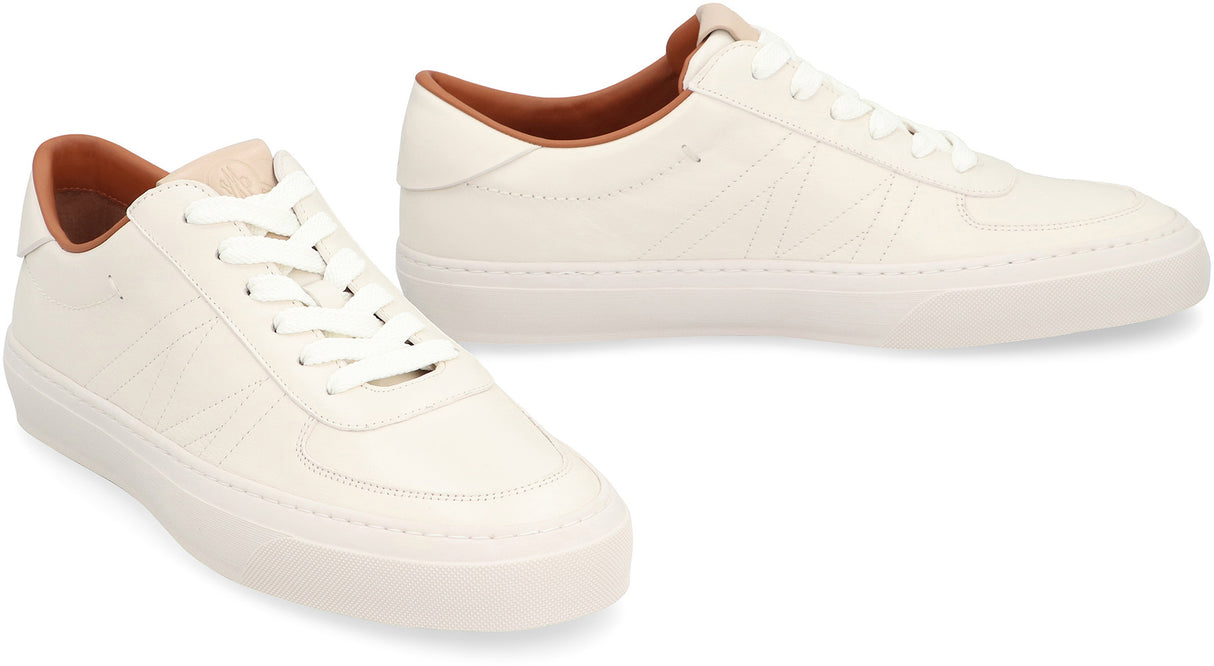 MONCLER Men's Leather Low-Top Sneakers, White - SS24 Collection